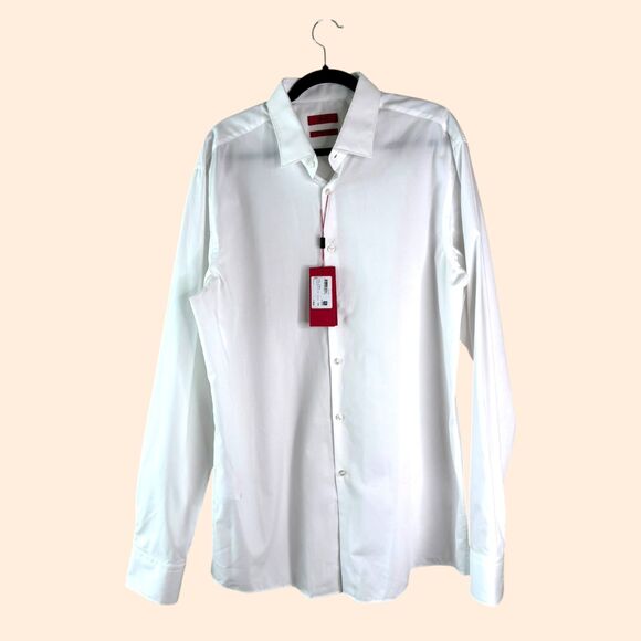 Hugo Boss White Sharp Fit Dress Shirt - Picture 1 of 5